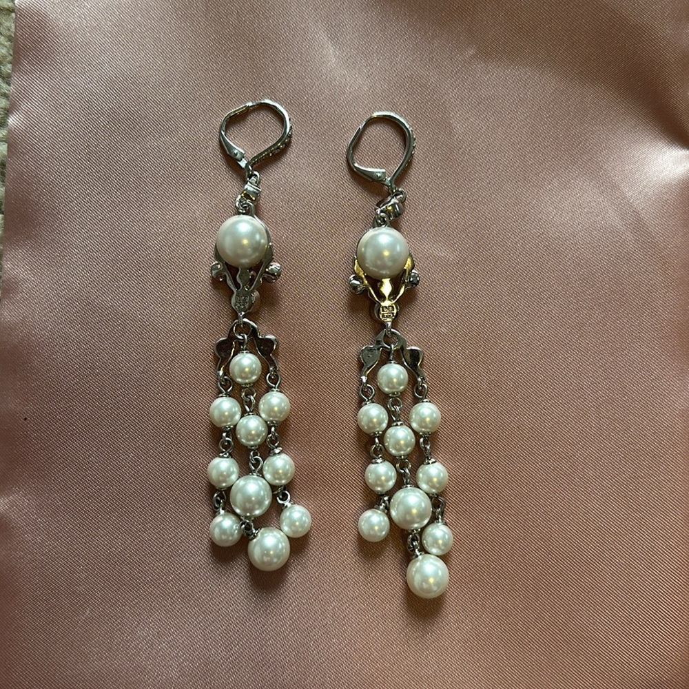 Women’s Givenchy Silver Pearl Earrings - Picture 2 of 2